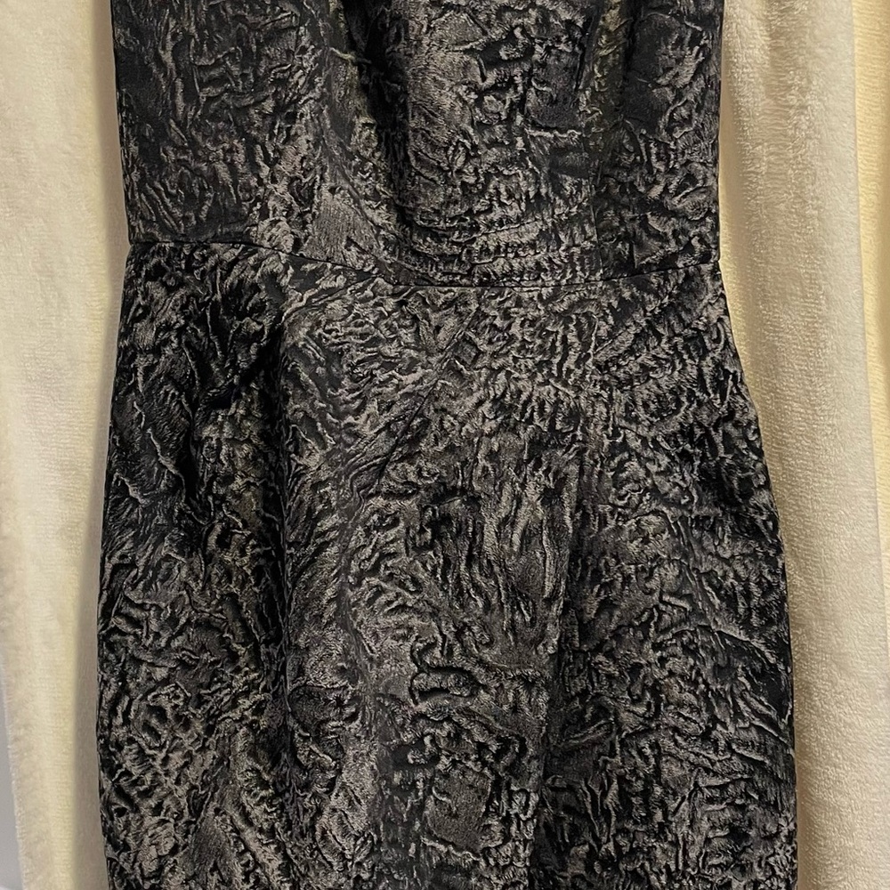 Michael Kors Charcoal Textured Midi Dress